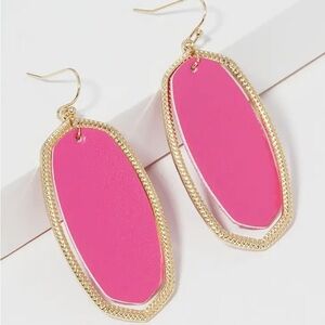 Leatherette Pink Pierced Earrings
(New)